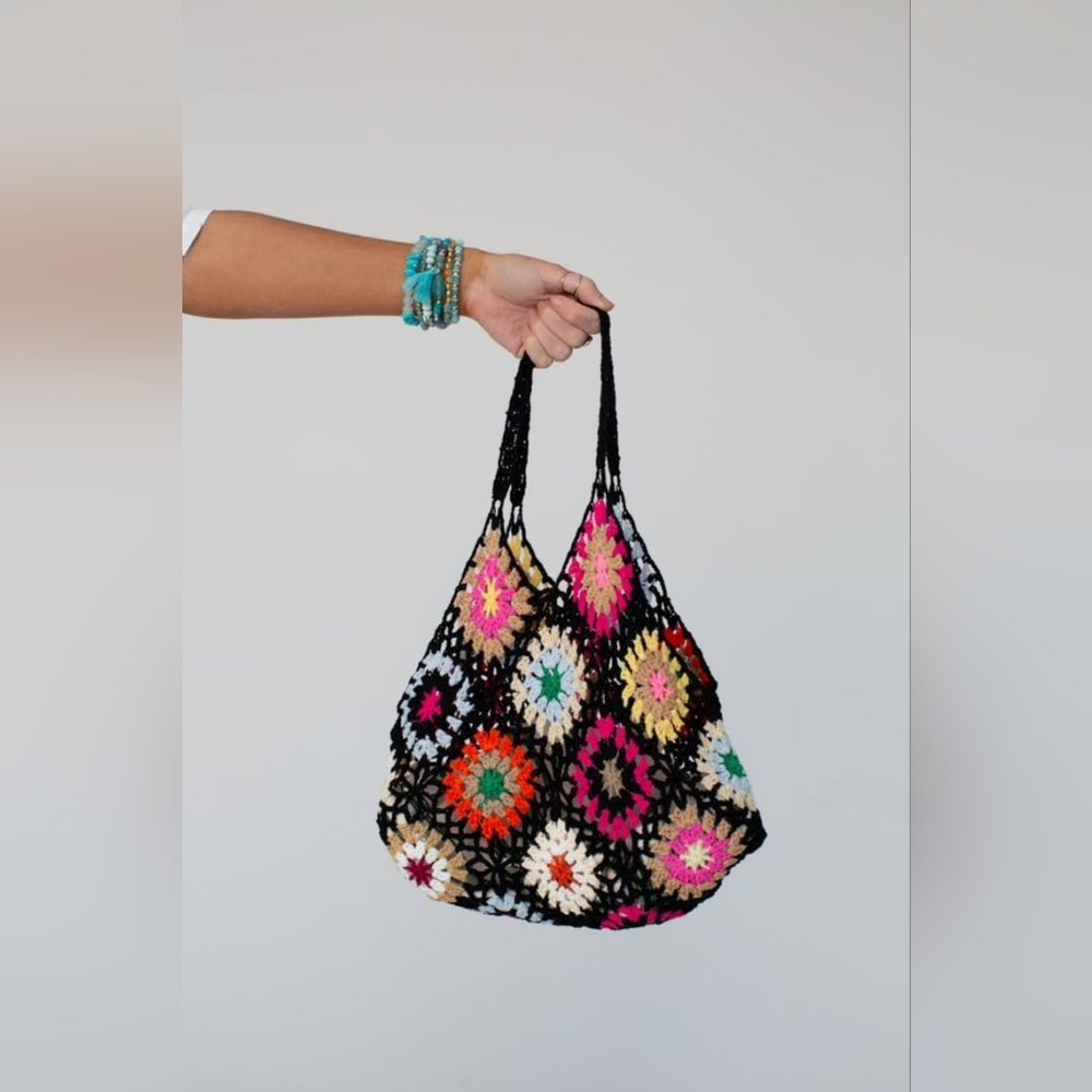 Multicolor Crochet Tote Bag